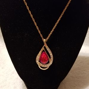 Gold Earring/Necklace Set